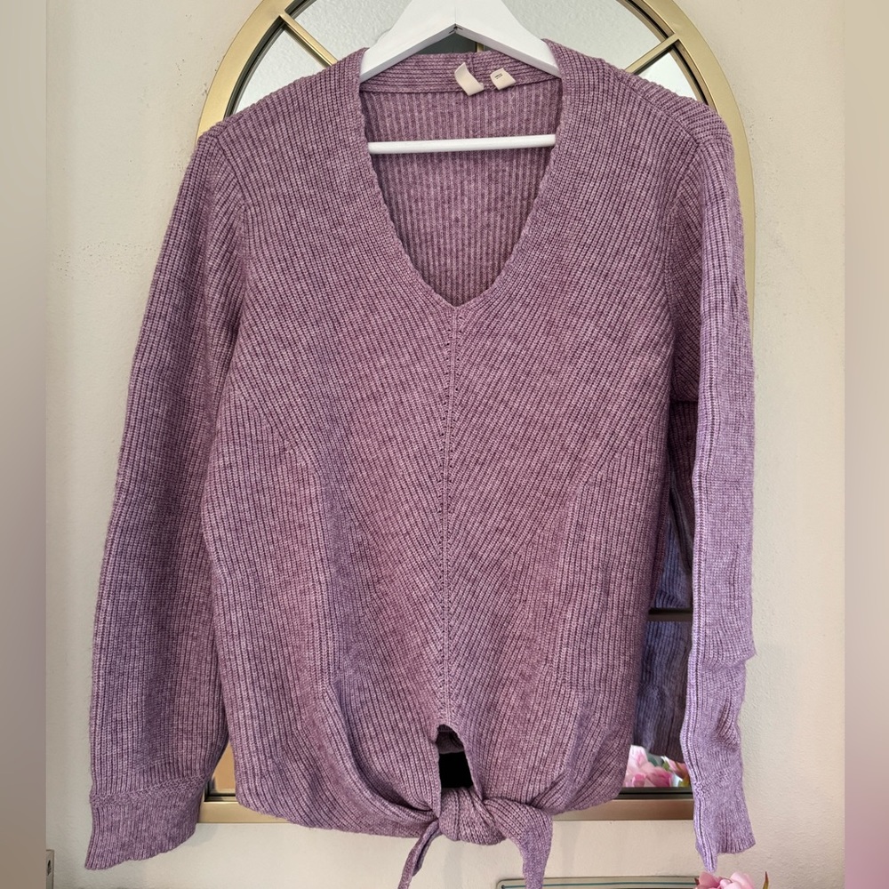 Anthropologie Moth Tie Front Sweater